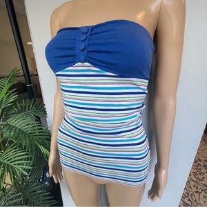 Derek Heart Blue Stretch Top